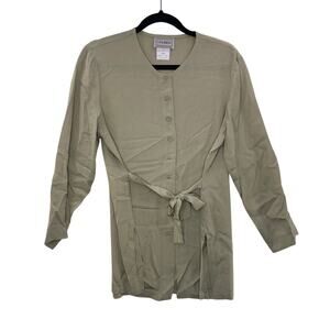 Louben‎ Tunic Blouse, Tan, Size 8, Tie Detail